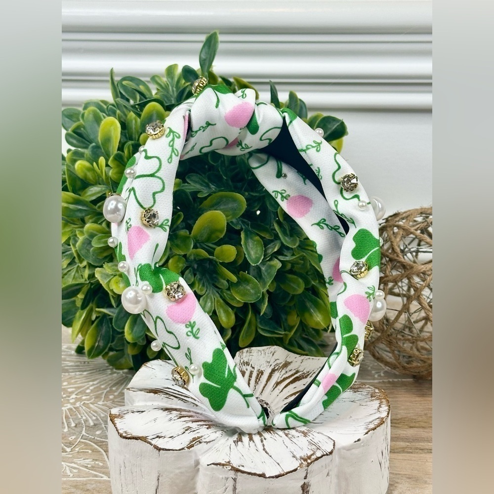 Saint Patrick’s Day Clover Tie Knot Headband